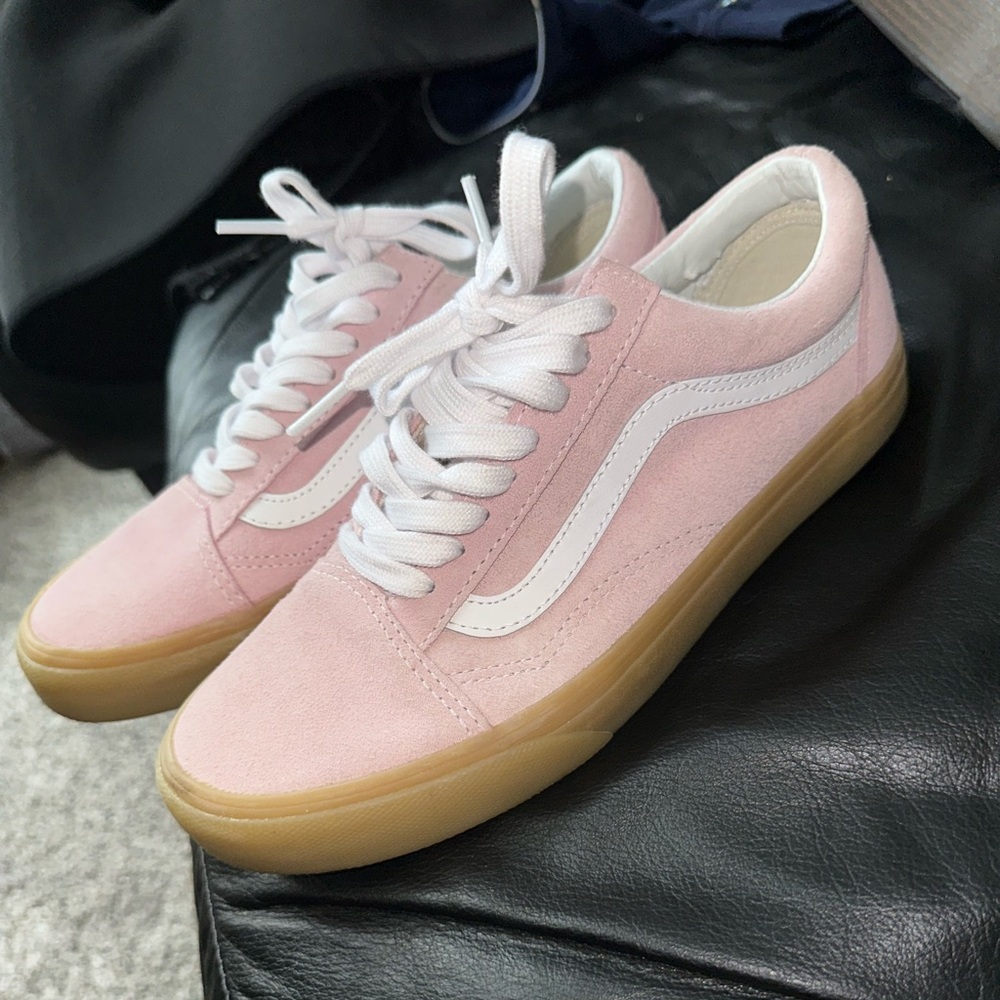 Vans Pink and White Athletic Shoes